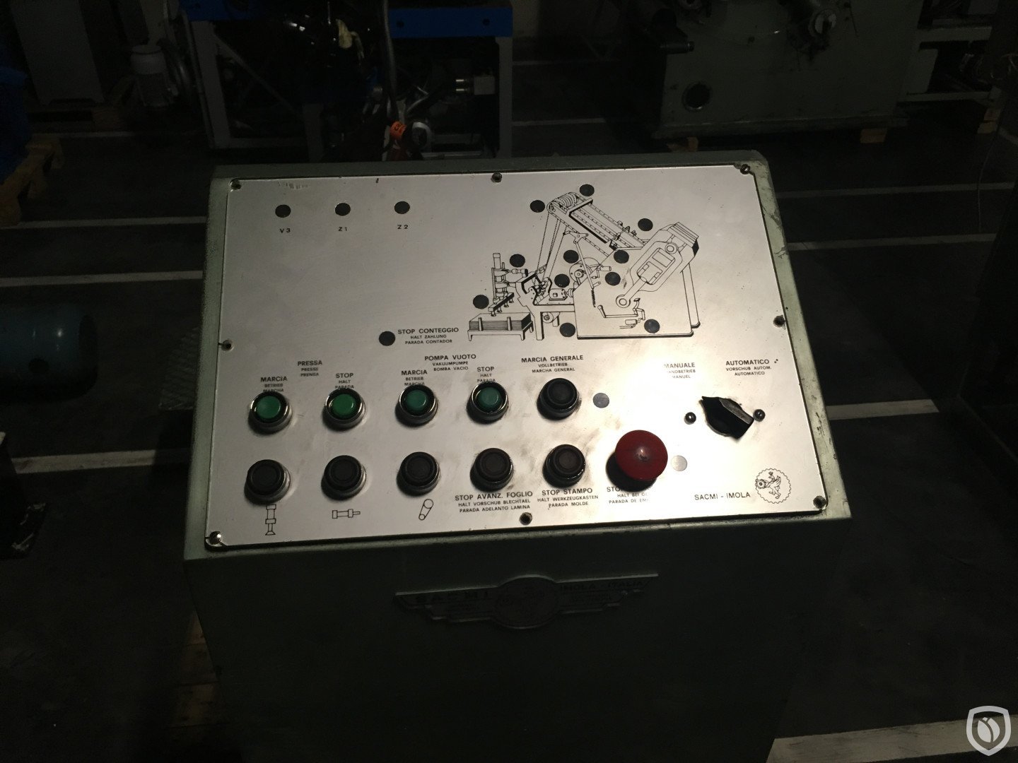 Sacmi press control panel