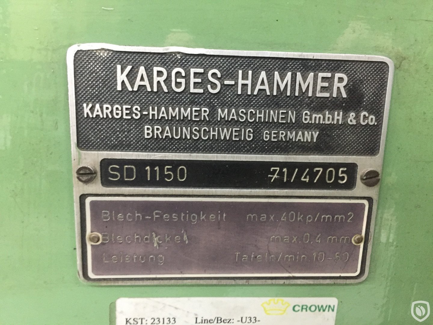 Karges Hammer SD 1150