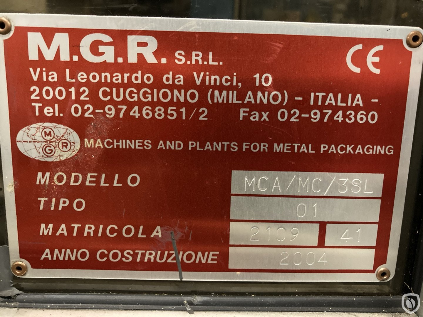 MGR MCA/ML/3SL