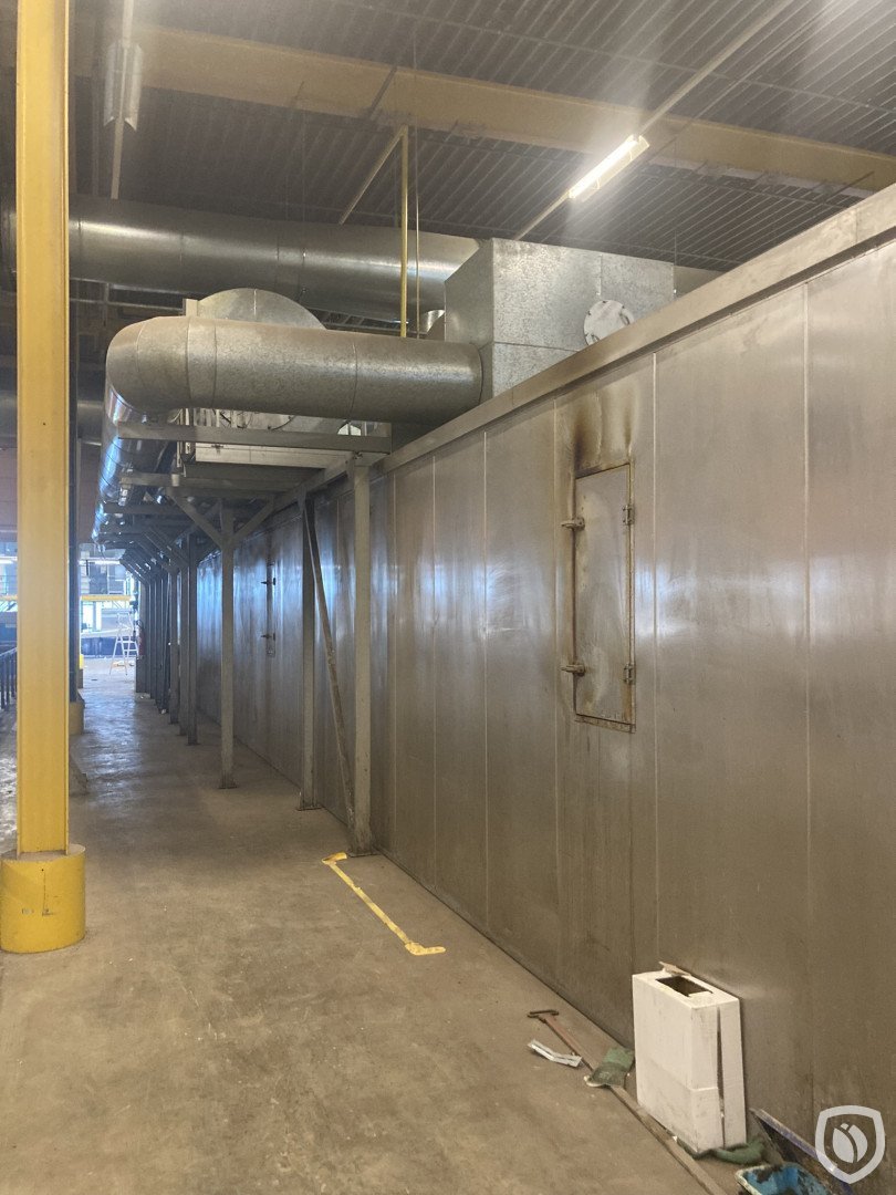 Mailander 460 coating line with 33 meter LTG tunnel-oven and incinerator