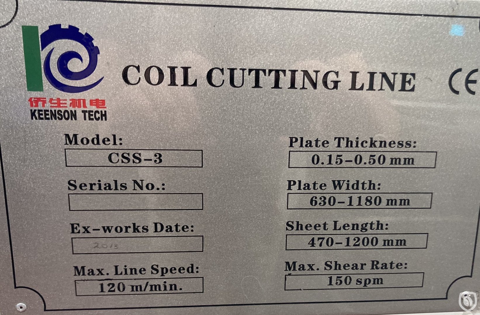 Keenson CSS3 cut-to-length line