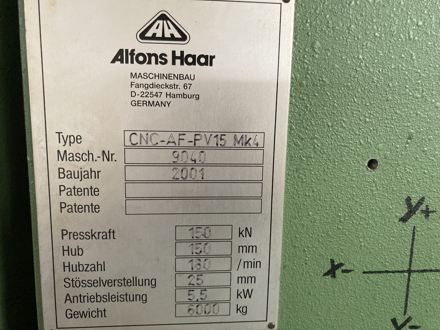 Alfons Haar CNC-AF-PV15 Mk4 presse à alimentation feuille à feuille