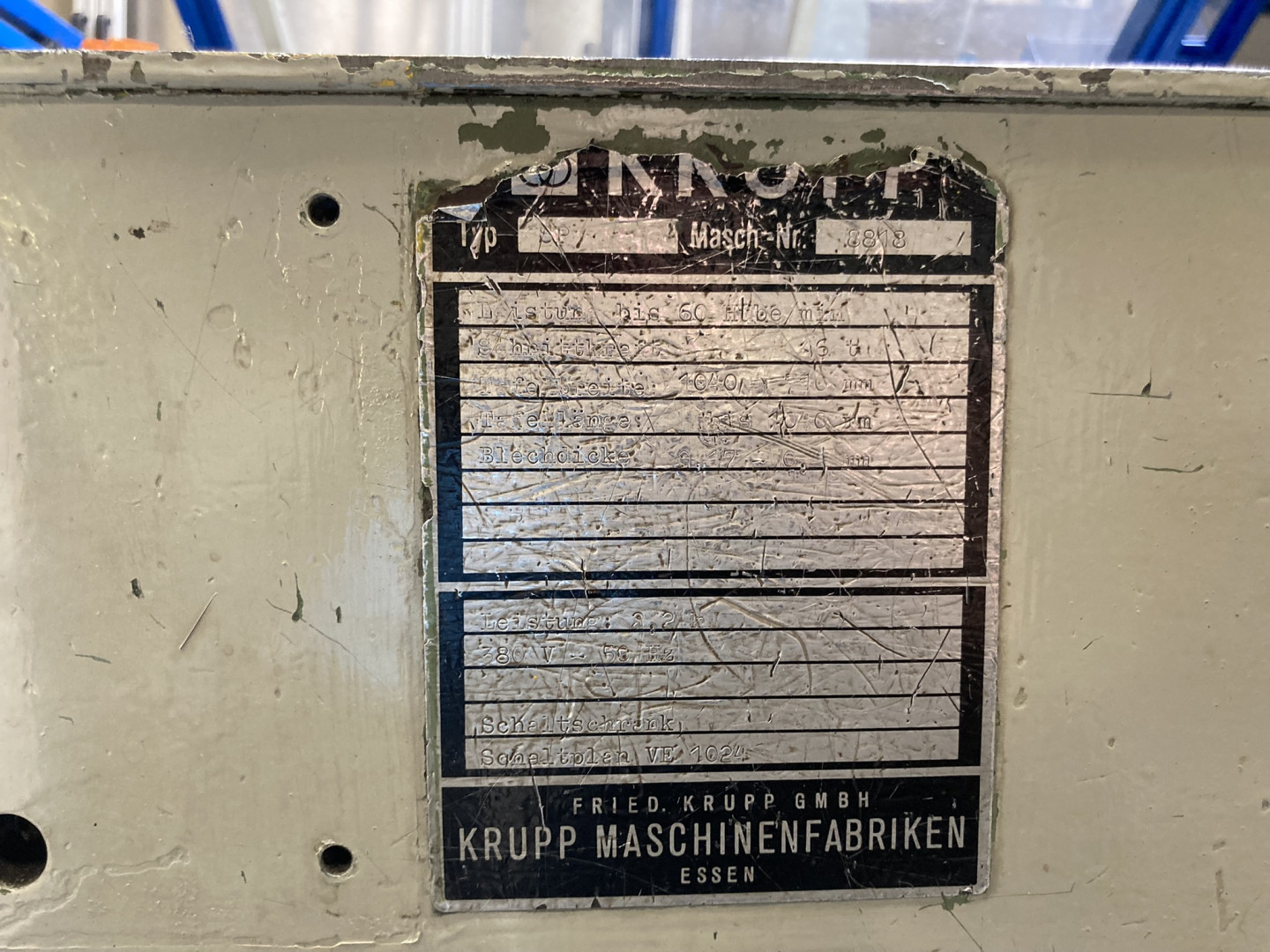 Krupp SP alimentador de hojas - cizalla scroll